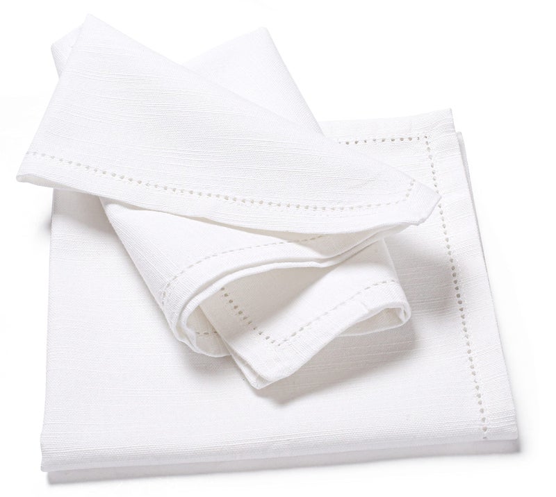 Bedding Craft White Cotton Cloth Dinner Napkins Set of 12 â€“ 16x16 Reusable Machine Washable Fabric Napkins â€“ Perfect for Weddings, Holidays, Thanksgiving & Everyday Dining - Image 2